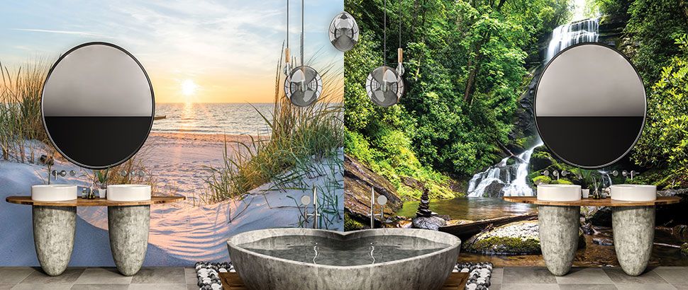 Badkamer behang kopen bij Fotobehangkoning