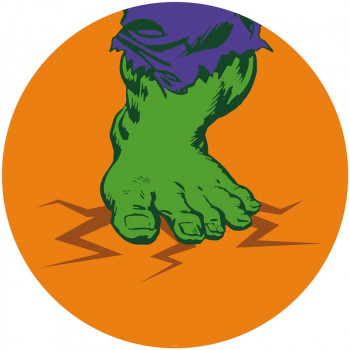 Behangcirkel Avengers Hulk's Foot Pop Art - Ø 125 cm
