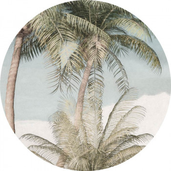 Behangcirkel Palmbomen - Ø 125 cm