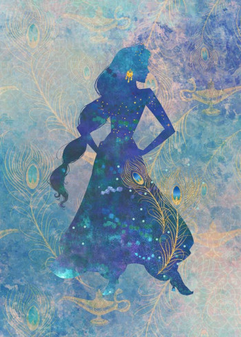 Disney Fotobehang Jasmine Silhouet - 200 x 280 cm
