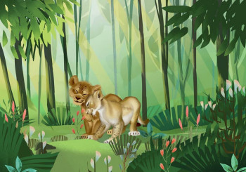 Disney Fotobehang Lion King Love - 400 x 280 cm