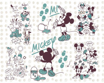 Disney Fotobehang Mickey Mouse en Vrienden - 350 x 280 cm