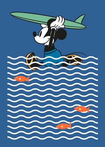 Disney Fotobehang Mickey Mouse gaat Surfen - 200 x 280 cm