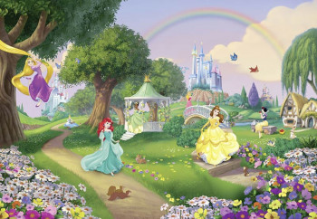 Disney Fotobehang Prinsessen Regenboog - 368 x 254 cm
