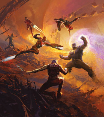Fotobehang Avengers Epic Battle Titan - 250 x 280 cm