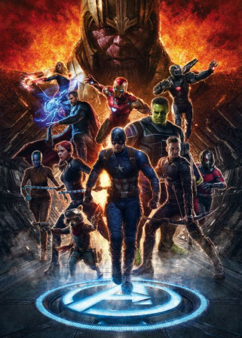 Fotobehang Avengers vs Thanos - 200 x 280 cm