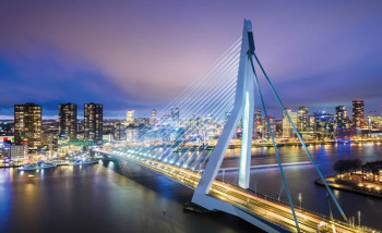 Fotobehang Erasmusbrug in Rotterdam