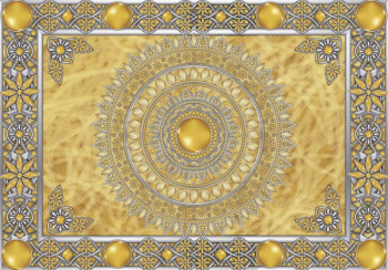 Fotobehang Gouden Mandala