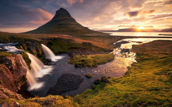 Fotobehang Goedemorgen IJsland - 400 x 250 cm