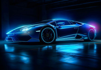 Fotobehang Lamborghini Neon
