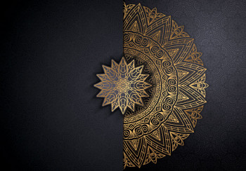 Fotobehang Gouden Mandala