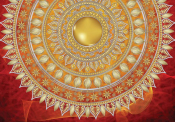Fotobehang Mandala in het Rood
