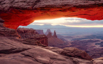 Fotobehang Mesa Arch - 450 x 280 cm