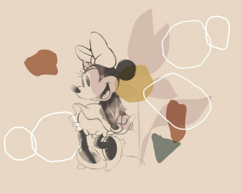 Disney Fotobehang Minnie Mouse Soft Shapes - 350 x 280 cm