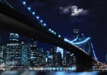 Fotobehang New York in de Nacht