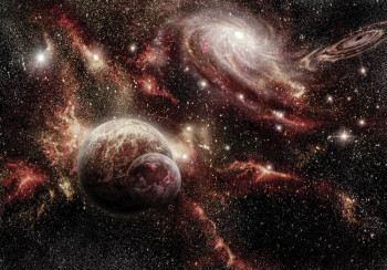 Fotobehang Planeten en Sterren in het Universum