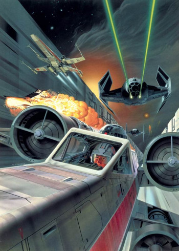 Fotobehang Star Wars Classic Death Star Trench Run - 200 x 280 cm