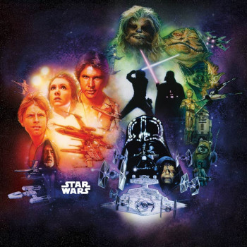 Fotobehang Star Wars Classic Poster Collage - 250 x 250 cm