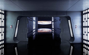 Fotobehang Star Wars Death Star Floor - 400 x 250 cm