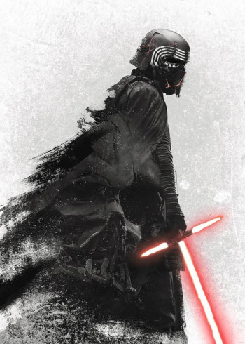 Fotobehang Star Wars Kylo Vader Shadow - 200 x 280 cm