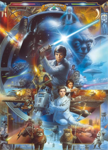 Fotobehang Star Wars Luke Skywalker Collage - 184 x 254 cm