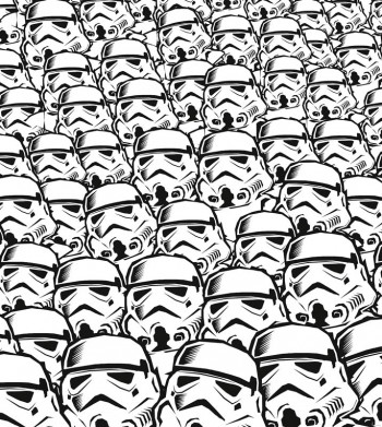 Fotobehang Star Wars Stormtrooper Swarm - 250 x 280 cm
