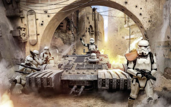 Fotobehang Star Wars Tanktrooper - 400 x 250 cm