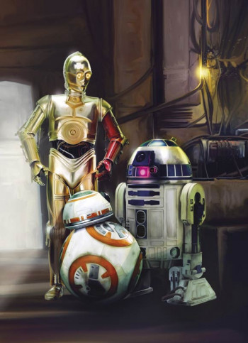 Fotobehang Star Wars Three Droids - 184 x 254 cm