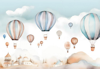 Fotobehang Vrolijke Luchtballonnen