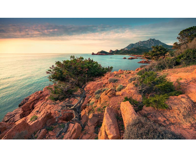 Paradiso Baia di Gairo Sardinië met een prachtig uitzicht op het landschap.
