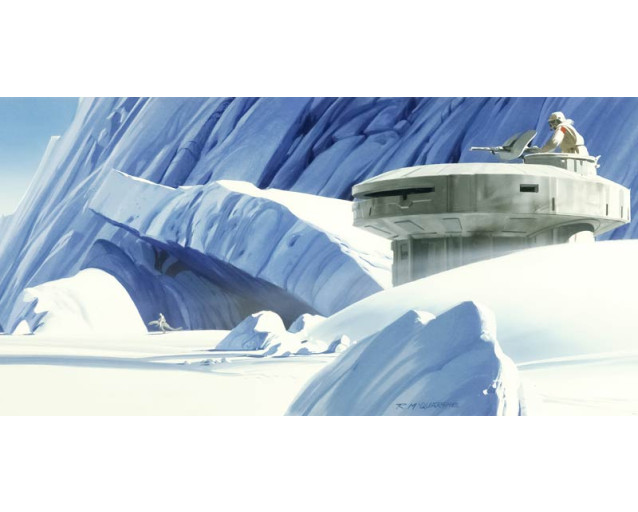 Star Wars Hoth Echo Base fotobehang, met de iconische basis in actie.