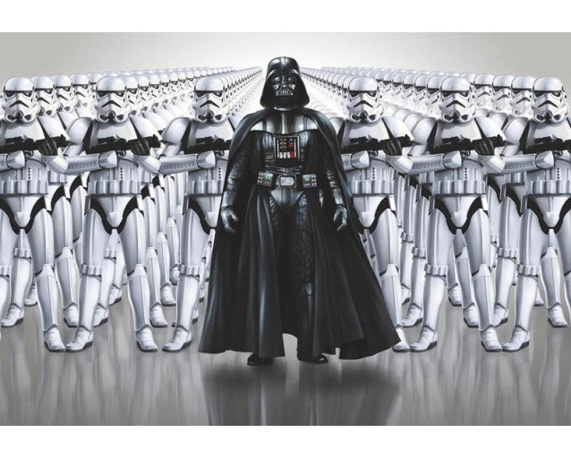 Star Wars Imperial Force fotobehang met de dreigende keizerlijke troepen, ideaal voor een Star Wars fan.