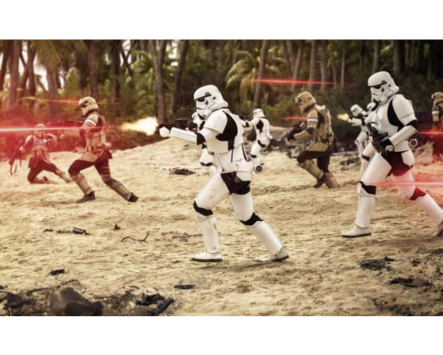 Fotobehang van Star Wars Imperial Strike, indrukwekkende scène uit de films.