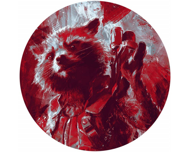 Behangcirkel Avengers Painting Rocket Raccoon - Ø 125 cm