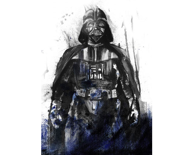 Fotobehang Star Wars Watercolor Vader - 200 x 280 cm