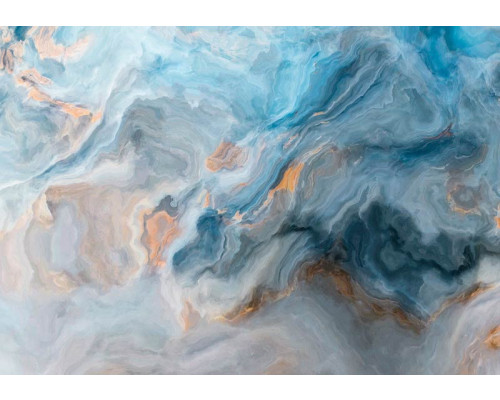 Blauw Marmer Behang
