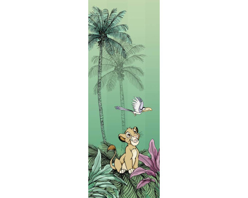 Disney Lion King fotobehang met Simba in de jungle, ideaal voor een avontuurlijke kinderkamer.