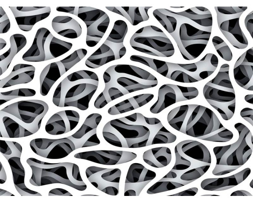 Fotobehang 3D Kunstwerk in zwart-wit