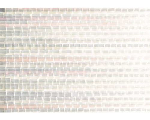 Abstract fotobehang van een pastelkleurige schilderij met verschillende kleurvlakken in een moderne kunststijl.