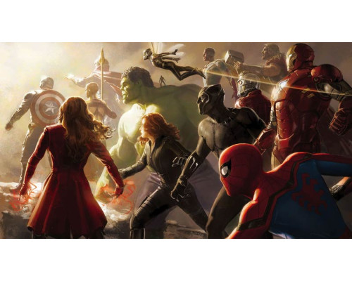 Fotobehang Avengers final battle, het ultieme gevecht uit de Marvel-films.