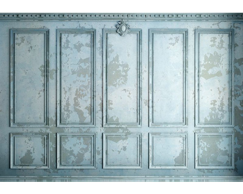 Fotobehang, Blauwe oude muur