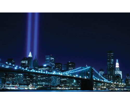Brooklyn Bridge New York, fotobehang van de East River met een moderne en stedelijke uitstraling.
