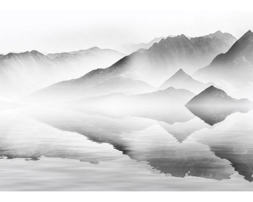 Fotobehang Chinese Inkt Landschap