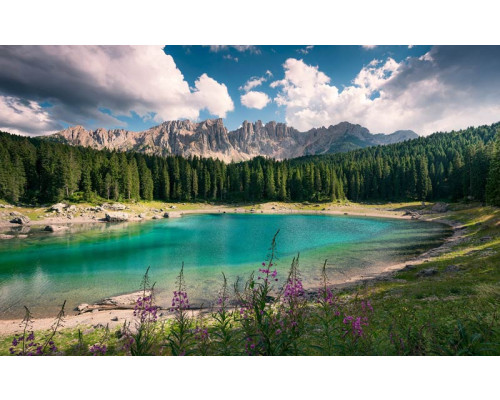 Dolomieten juweel landschap fotobehang, perfect voor bergliefhebbers.