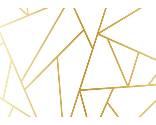 Fotobehang van gouden geometrische lijnen en vormen, abstracte kunst.