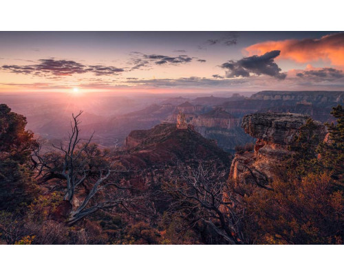 Grand Canyon uitzicht met een adembenemend landschap.