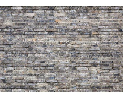 Fotobehang van een grijze stenen muur met industriële uitstraling.