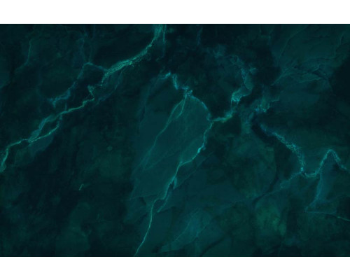 Fotobehang van groen marmer in een abstract ontwerp, gecombineerd met turquoise natuursteen voor een unieke textuur.