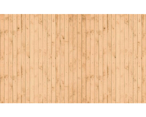 Houten planken fotobehang, perfect voor een rustieke slaapkamer of kantoor met een bruine muur.