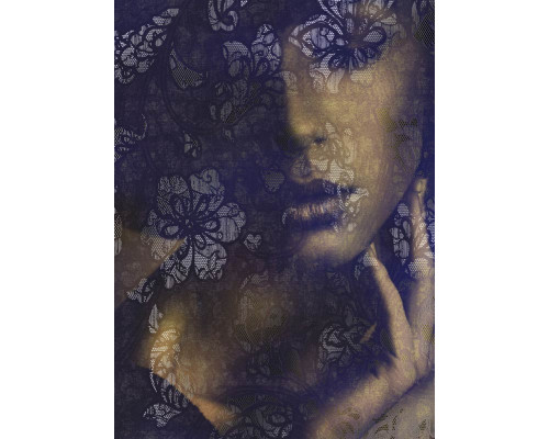 Delicate kant patronen, artistiek weergegeven in dit fotobehang, ideaal voor een verfijnde uitstraling.